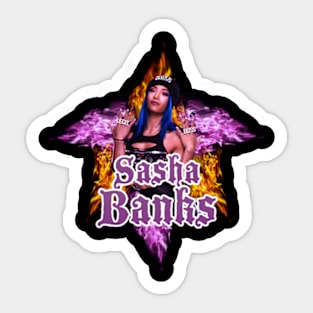 sasha banks // WWE FansArt Sticker